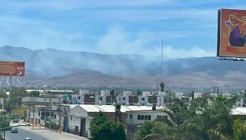 Incendio forestal en la Sierra de San Miguelito.