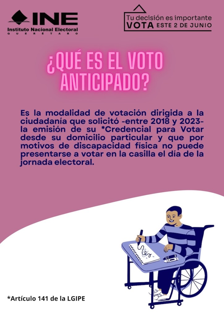 Voto anticipado INE: Personas en postración podrán votar antes del 2 de junio, te decimos cómo