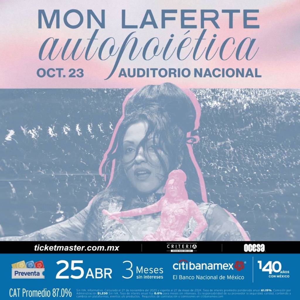 Concierto de Mon Laferte en el Auditorio Nacional de la CDMX