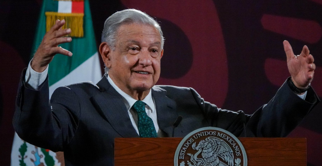 AMLO en la conferencia mañanera desde Palacio Nacional