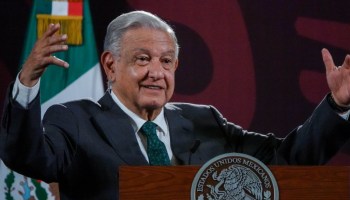 AMLO en la conferencia mañanera desde Palacio Nacional