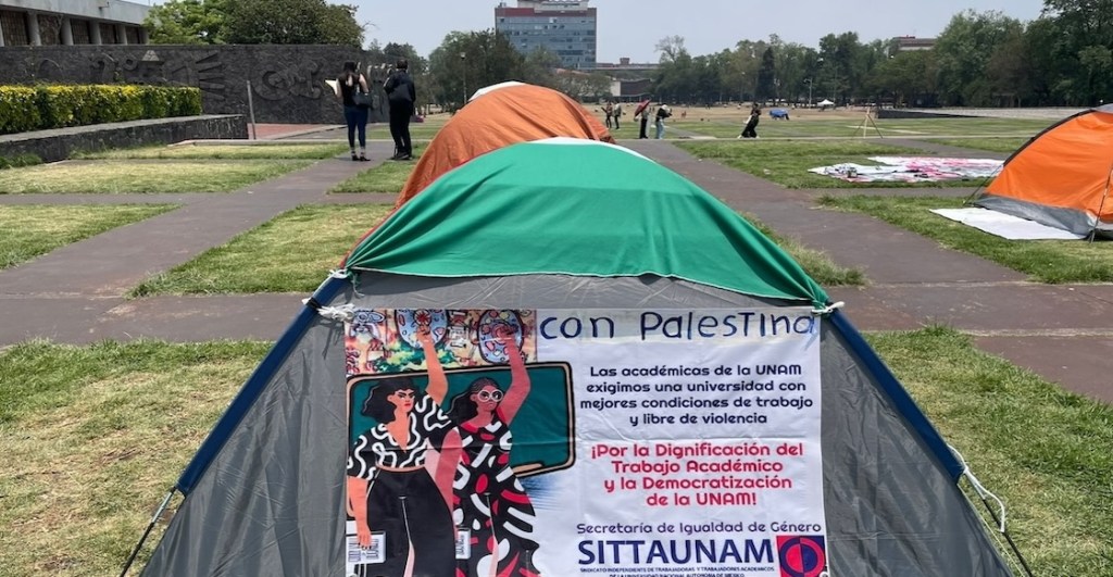 "Tenemos el corazón para que las cosas sean diferentes": Así se vive el campamento de la UNAM en apoyo a Palestina