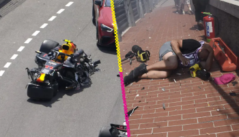 Fotógrafo italiano herido tras el choque de Checo Pérez y Kevin Magnussen en Mónaco