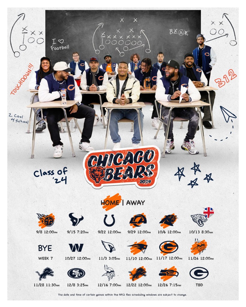 Chicago Bears calendario 2024 