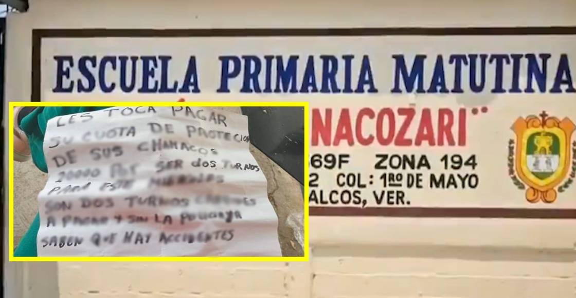 Extorsión a una primaria con cobro de piso y amenazas en Veracruz