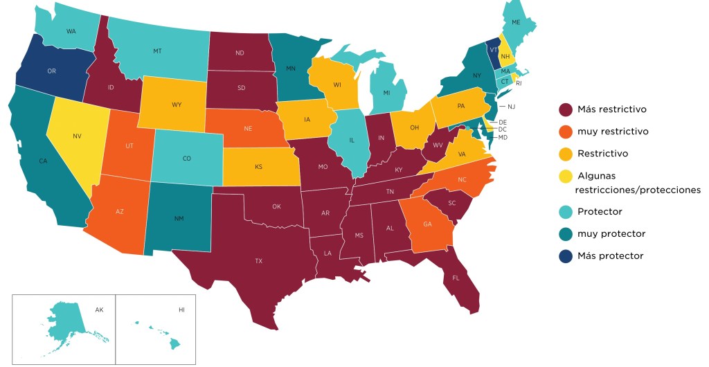 La situación del aborto en Estados Unidos.