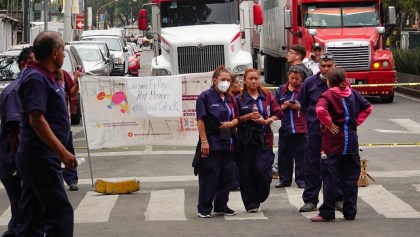 Bloqueo trabajadores limpieza IPN-6