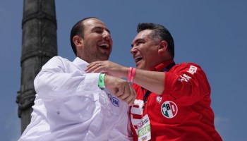 Alito Moreno del PRI y Marko Cortés del OAN