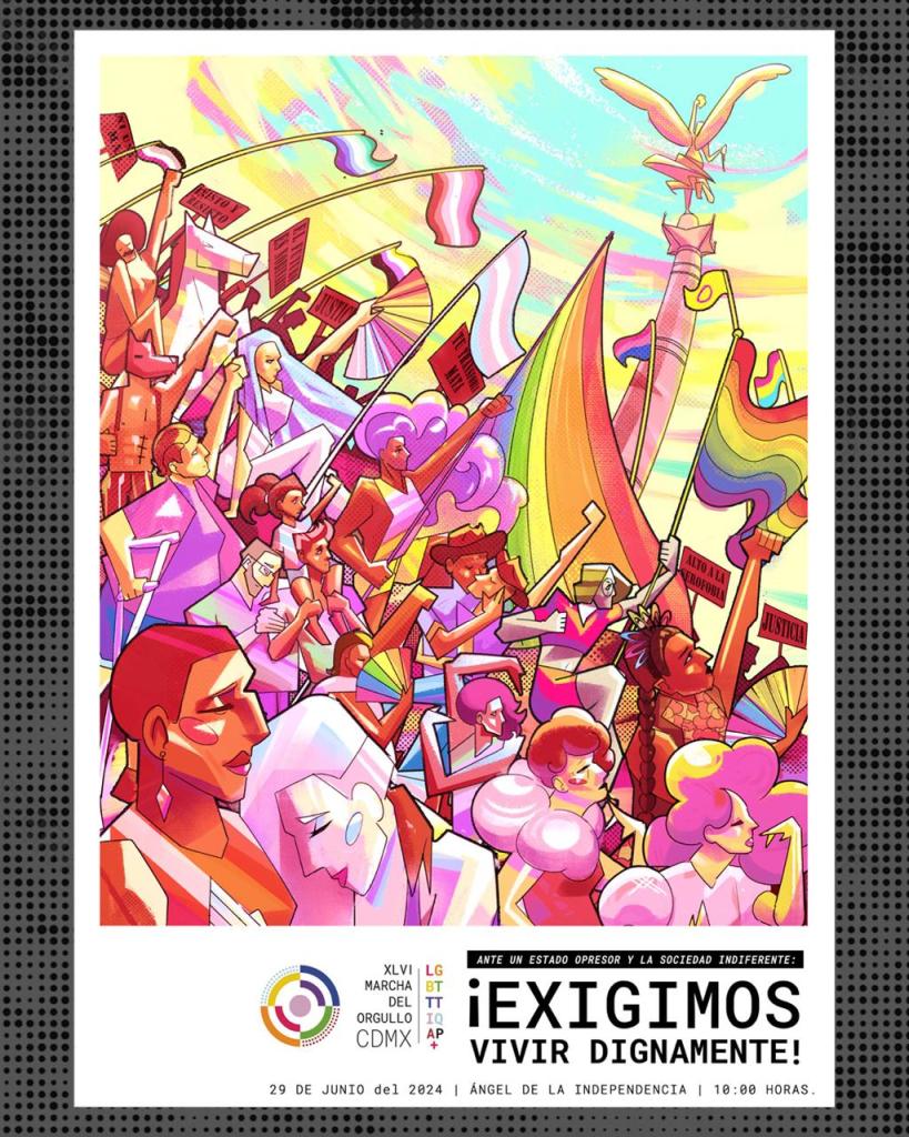 El cartel de la Marcha LGBT 2024 en la CDMX