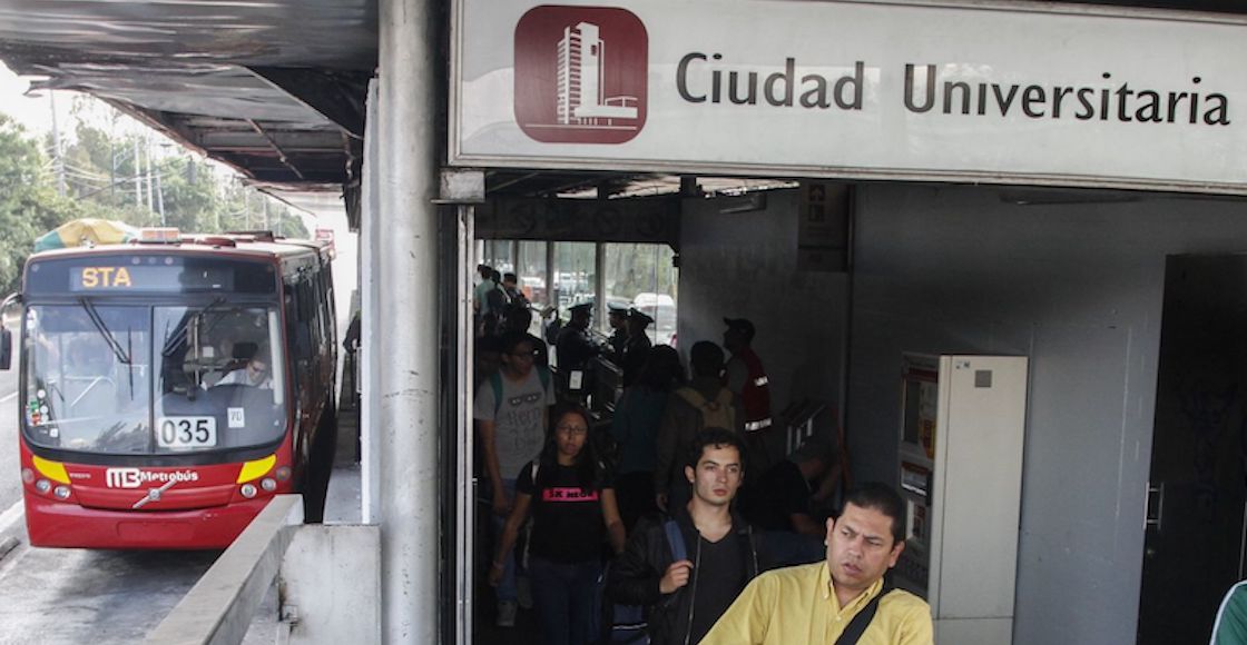 Estación del Metrobús Ciudad Universitaria cerrada en julio 2024.