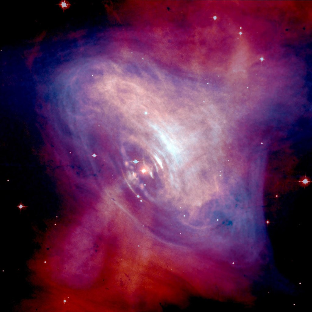 A neutron star in the Crab Nebula