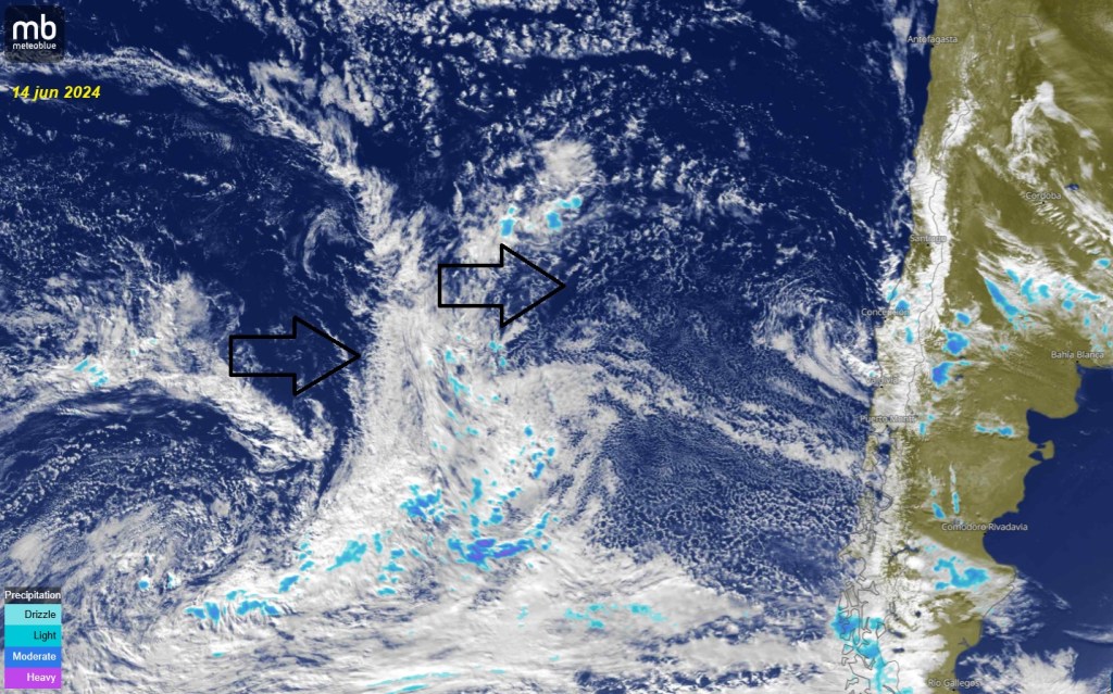 Los sistemas climáticos que van a llegar a Chile