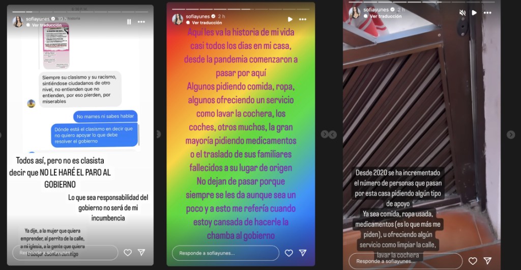 Las historias de Sofía Yunes en Instagram