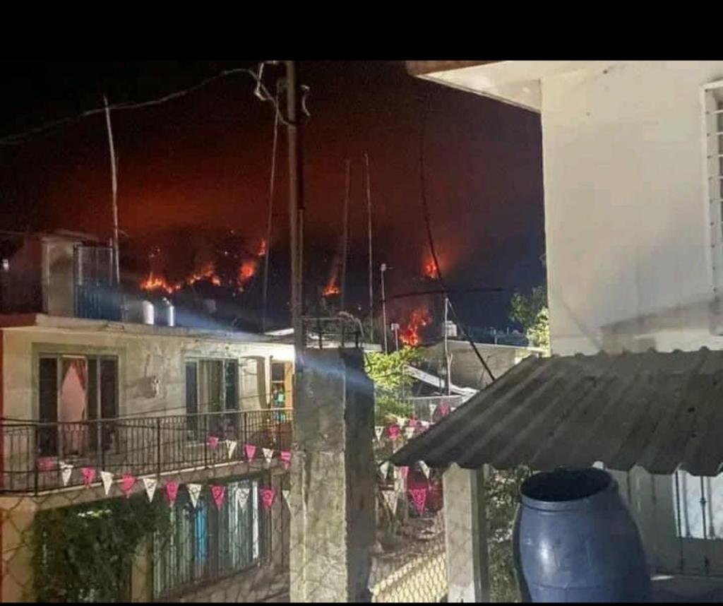 Un incendio forestal entre Puebla y Veracruz