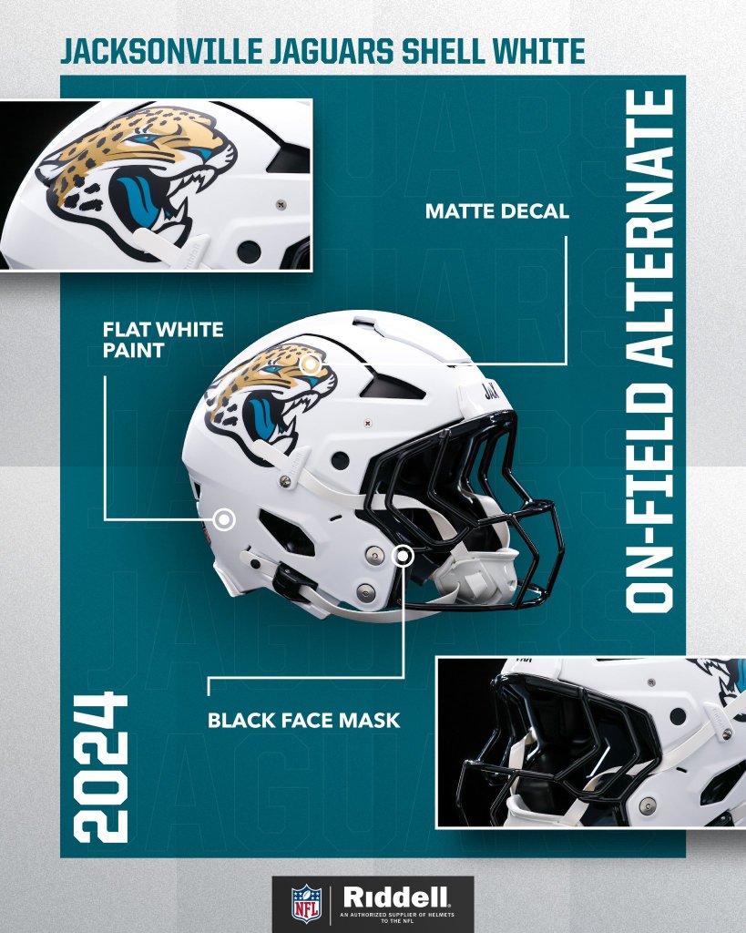 Las novedades del casco blanco de los Jaguars
