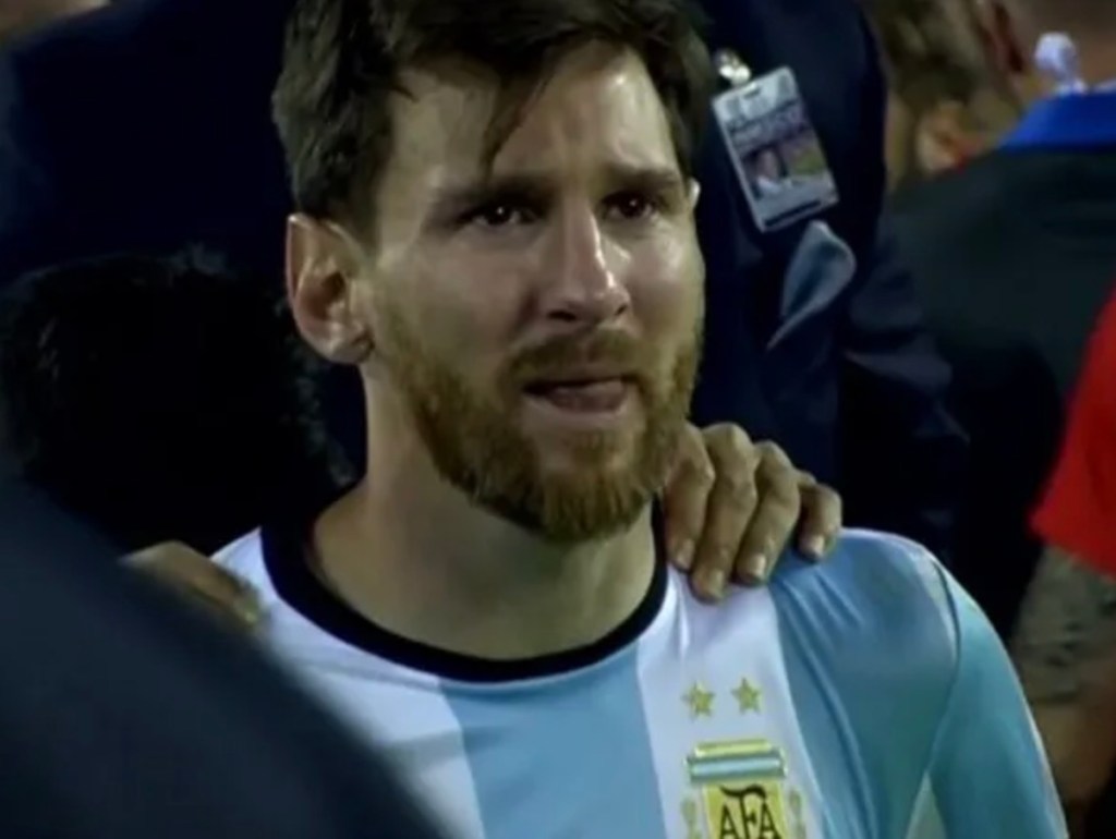 Las lágrimas de Messi
