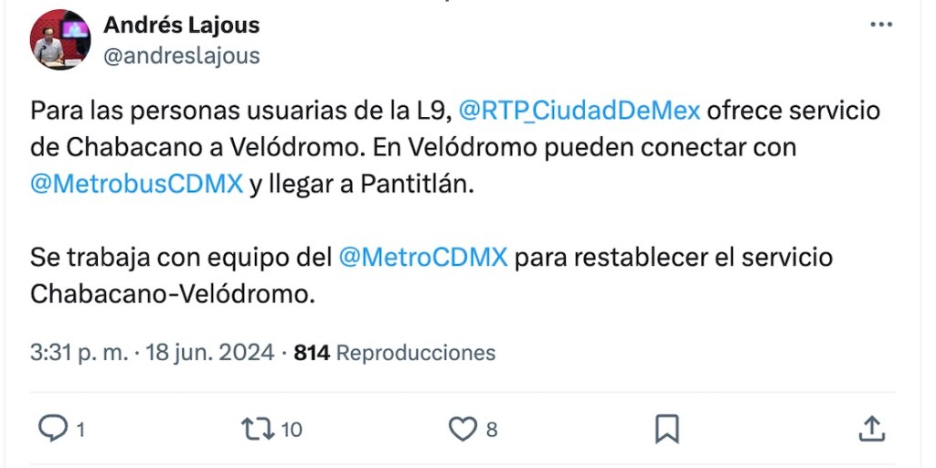 ¡Ouch! Desalojo en la estación Chabacano de la Línea 9 del Metro