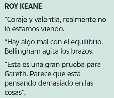 Roy Keane, también comentó sobre Gareth Southgate