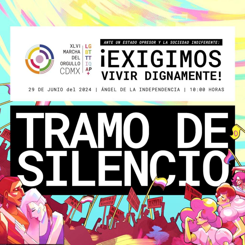 El tramo de silencio en la marcha LGBT+ en CDMX 
