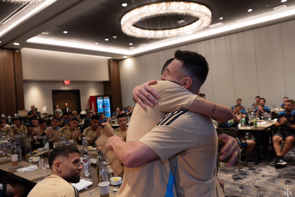 Ángel Di María y Lionel Messi durante la Copa América 2024