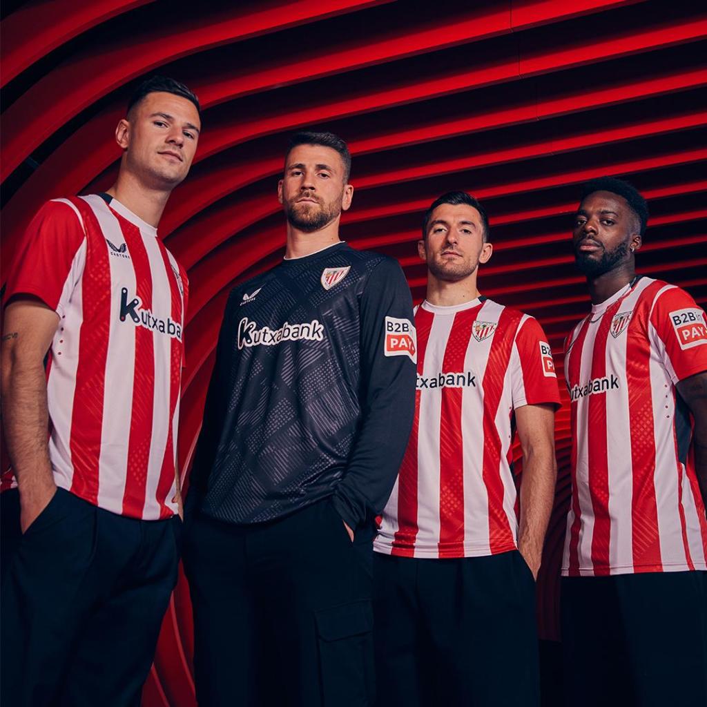 El Athletic Club con su jersey Castore para la 2024-2025