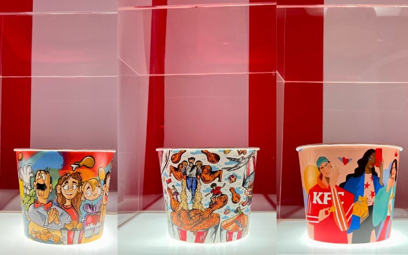 bucket de kfc colaborativa con artistas mexicanos