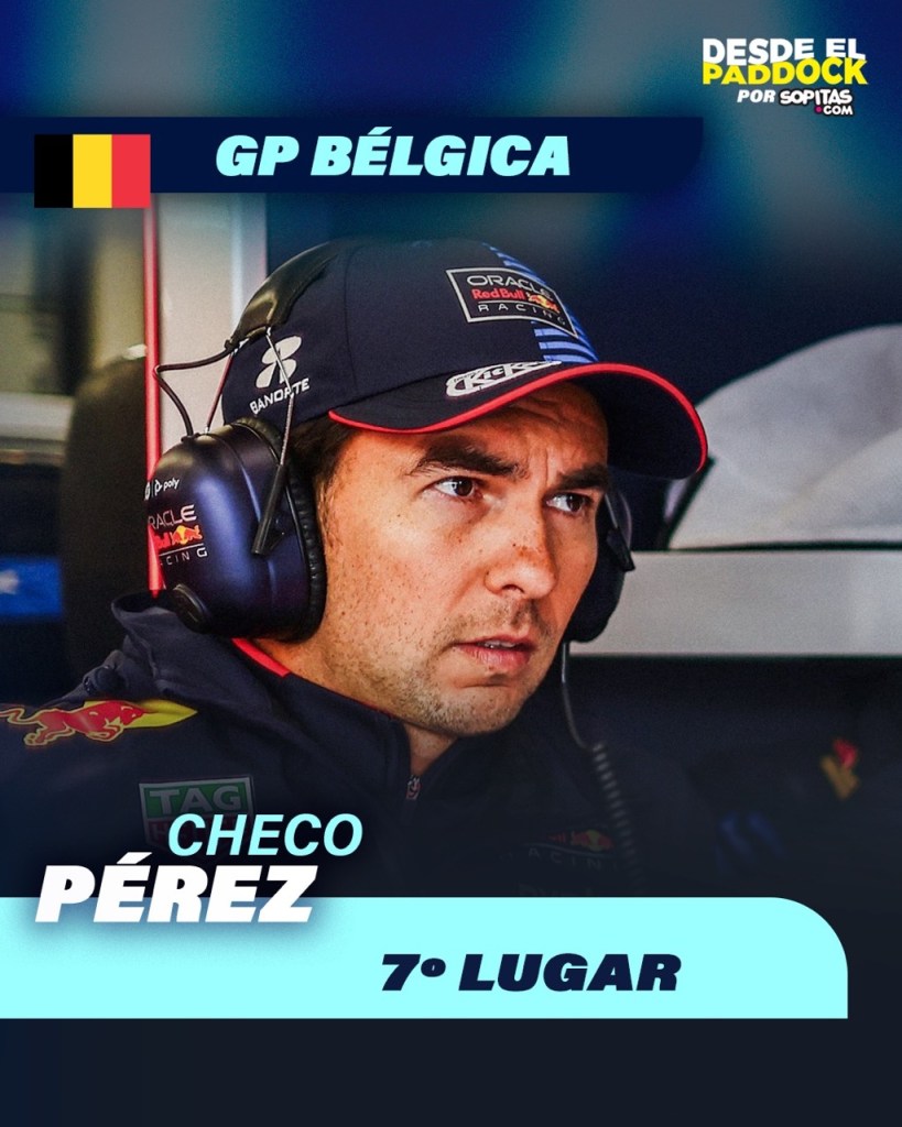 Checo Pérez 7º en Bélgica