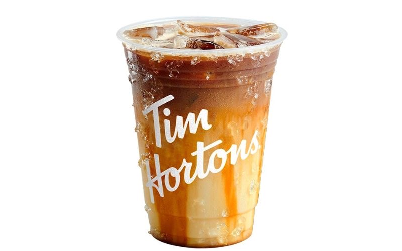 cold caramel macchiato de tim hortons