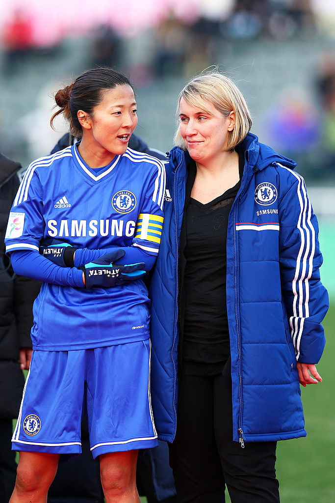 Emma Hayes con Chelsea en 2008