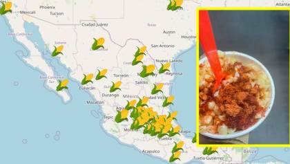 Échale un ojo, participa y califica el mapa de elotes y esquites en México: Preparados con chile del que pica