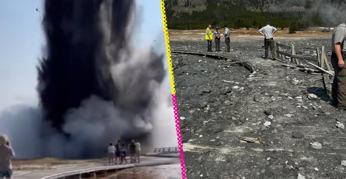 La explosión en el Parque Nacional de Yellowstone