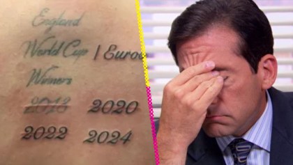 Fan de Inglaterra insiste en tatuarse que su país será campeón antes de las finales