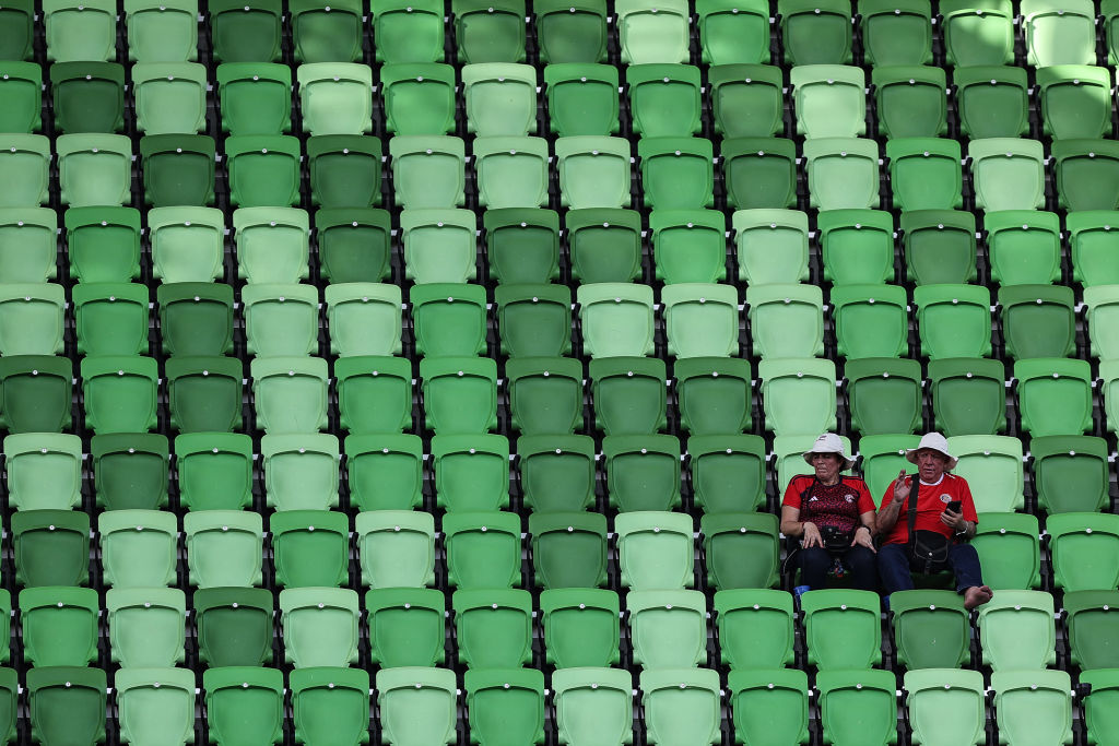 Algunas tribunas en Copa América lucían desérticas