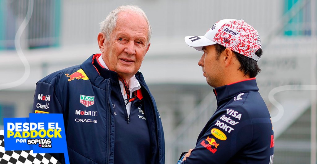 Checo Pérez y Helmut Marko