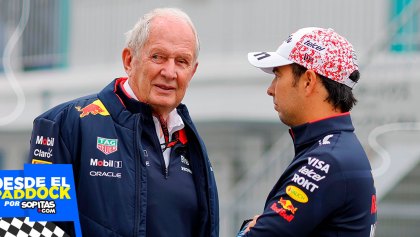 Checo Pérez y Helmut Marko