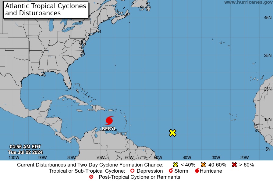 huracan beryl 2 julio