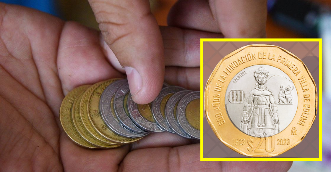 La nueva moneda de 20 pesos.