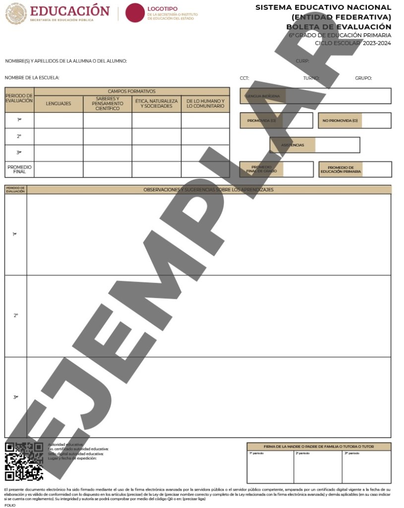 Conoce las nuevas boletas de la SEP: Promedio final y asistencias