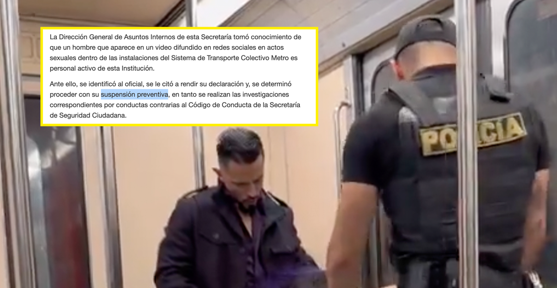 Sí era policía el del video de Mujer Luna Bella en el Metro Fue suspendido