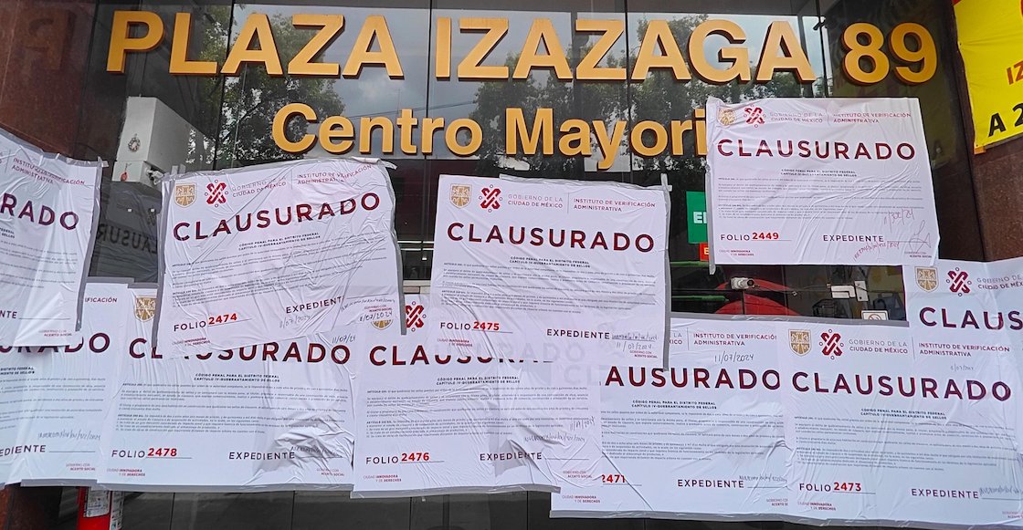 Clausuraron Plaza Izazaga 89 en el Centro Histórico.