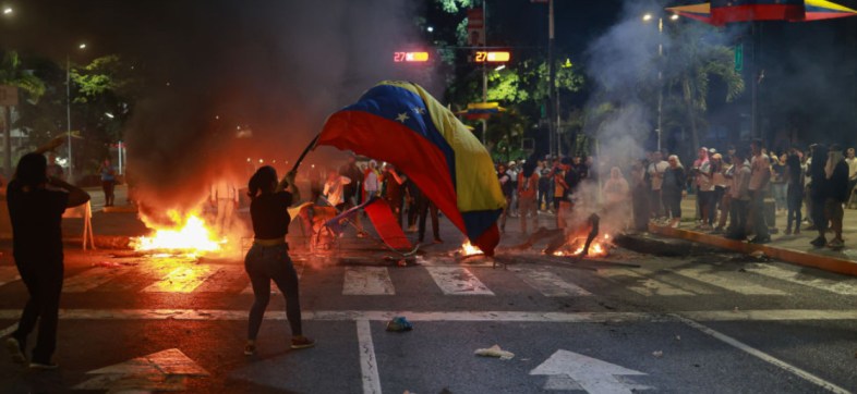 Las protestas tras las elecciones en Venezuela