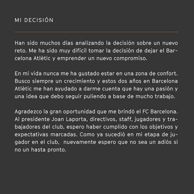 La carta de Rafa Márquez