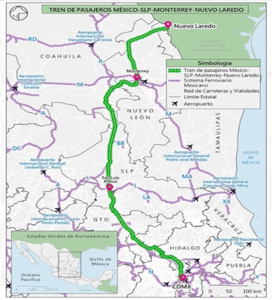 Rutas de los 3 nuevos trenes de pasajeros que promete Sheinbaum