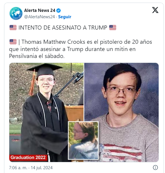 Thomas Matthew Crooks: Quién es el autor del atentado contra Donald Trump