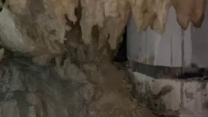 Siguen los derrames ahora de diésel y concreto en cuevas de Aktun T’uyul por el Tren Maya