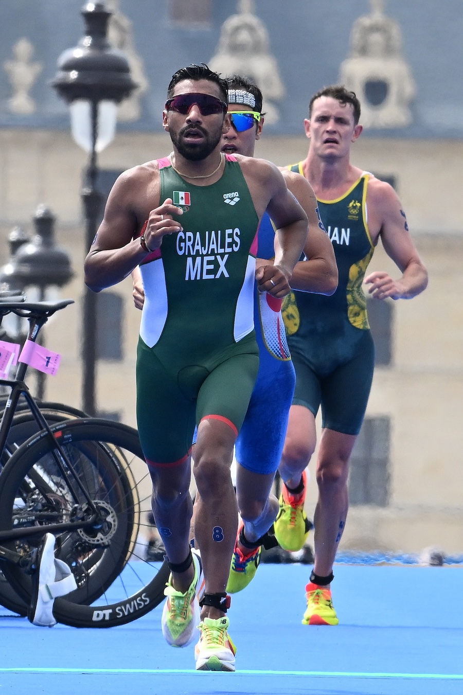 Crisanto Grajalas en triatlón de los Juegos Olímpicos 2024