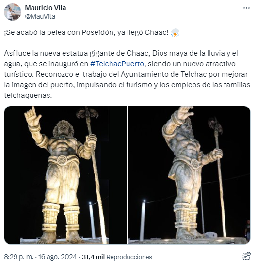 Chaac ya tiene estatua en Yucatán: Quién es y cuál es el origen del Dios Maya