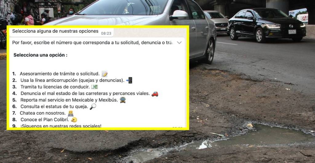 Probamos el chatbot para reportar baches en Edomex y así funciona la cosa