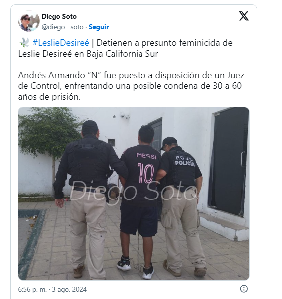 Leslie Desiree: Desaparición, feminicidio y arresto de su medio hermano