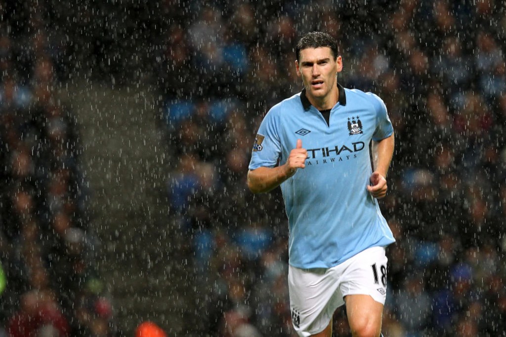 Gareth Barry en sus años con el Manchester City